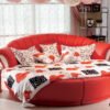 Kulatá kožená postel – Rotondo