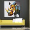 Moderní obraz na zeď – Rhino, 80 x 80 cm