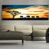 Moderní obraz na zeď – Safari,  140 x 45 cm