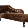 Luxusní Relaxační CHESTERFIELD pohovka starožitný vzhled hnědá
