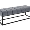 Lavička PETIT BEAUTE 110cm sametově stříbrně šedá