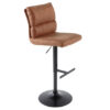 Moderní Barová židle COMFORT 64-85 cm mikrovlákno antická hnědá