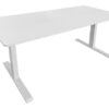 Moderní Kancelářský stůl BÍLÝ DESK 140 cm elektricky výškově nastavitelný bílý
