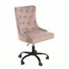 Luxusní Kancelářská židle VICTORIAN 49-57cm mikrovlákno vintage taupe ve stylu Chesterfield