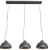 Moderní Závěsná lampa STUDIO 3s černo-zlatá