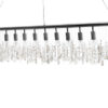 Moderní závěsná lampa DIAMONDS 120cm 9 plamenů stříbrná