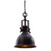 Moderní závěsná lampa INDUSTRIAL kovová černo-bronzová industriální styl