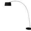 Moderní stojací lampa FORMA 215 cm černo-zlatá s mramorovou základnou