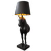 Moderní stojací lampa BLACK BEAUTY 130cm černý kůň