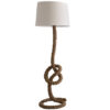 Moderní stojací lampa SEVEN SEAS 160 cm s autentickým zauzlovaným lanem