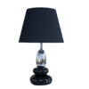Moderní stolní lampa STONES OF ZEN 45cm s nastavitelným stínidlem černo-stříbrná