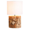 Moderní stolní lampa PURE NATURE 45cm recyklované železo a dřevo