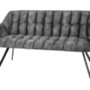 Lavice PAPILLON 165 cm sametově šedá
