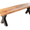Lavice IRON CRAFT 200cm X-nohy mangové dřevo přírodní