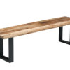 Lavice IRON CRAFT 170cm mangové dřevo přírodní industriální styl
